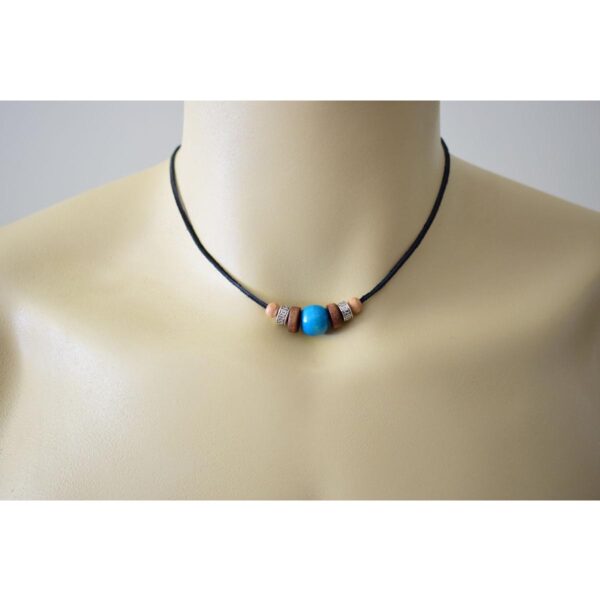 Blue Ocean Surfer Nature Design - Beaded Necklace for Men - Gift Box - Image 4